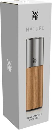 Мельниця WMF Nature Pro: ручна для солі та перцю з керамічним механізмом, регульованим помолом та аромашлузом