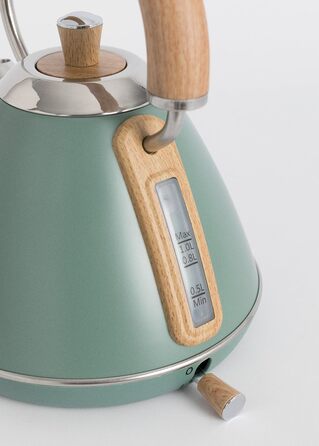 Електричний чайник RETRO M - 1л, салатовий (2200W, з антикальк-фільтром та автовимкненням)
