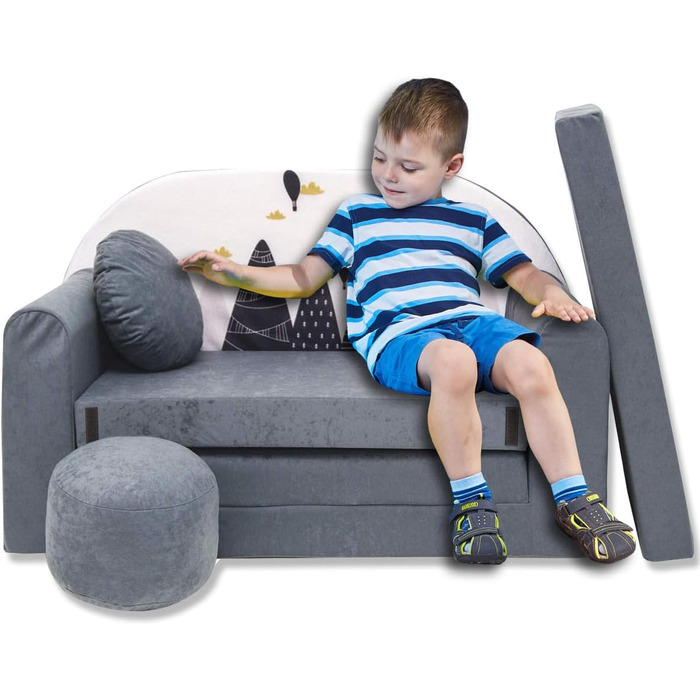 Дитяче крісло-диван 3в1 з функцією ліжка для дівчаток та хлопчиків. Крісло-мішок, дитяче ліжко, крісло-трансформер для дитячої кімнати (Ax2)