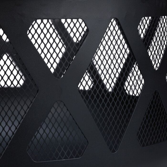 Вогнище Relaxdays з грилем та захистом від іскор