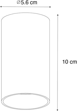 Світлодіодна лампа QAZQA Moderner Spot - світильник на стелю, настінний, для вітальні та спальні, бронзовий, GU10