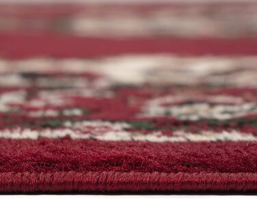 Класичний східний килим VIMODA щільного плетіння для вітальні червоного бежевого кольору, розміри 120x170 см (80x300 см)