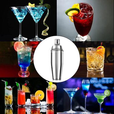 Набір для коктейлів 10 предметів, 750 мл, нержавіюча сталь - професійний шейкер для бармена, аксесуари для приготування коктейлів вдома