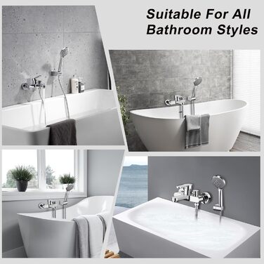 Змішувач для ванни з тропічною дощурою, набір для ванної кімнати (хром) BS111