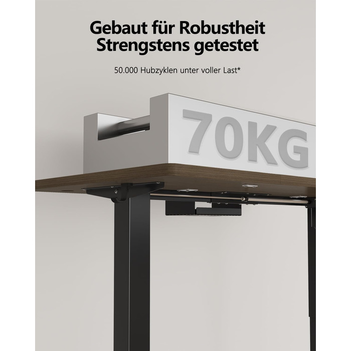 Регульований стіл Flamaker: електричний, з пам'яттю, для офісу, 180x80 см, колір горіх