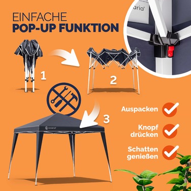 Альтанка Капрі - Popup Антрацит 3х3м