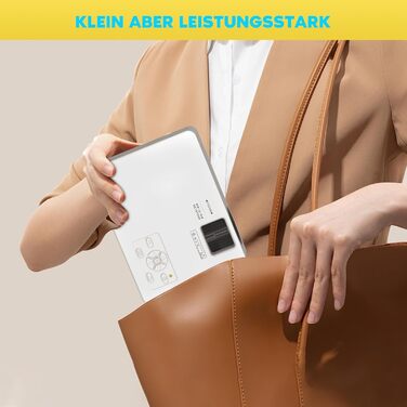 Mini проєктор Bluetooth Full HD 1080P: портативний проєктор для iOS, Android, Windows з пульт, 50% зум