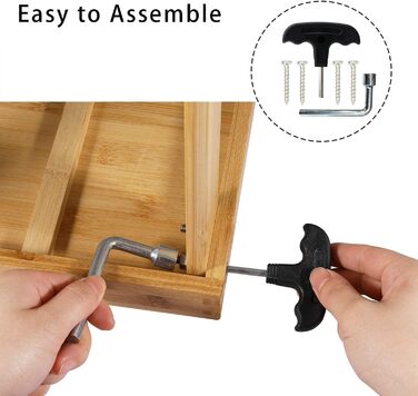 Вінтажний бамбуковий пуф-табурет - 27x23x25 см. Міцний, антиковзний, для дітей, як журнальний столик, підставка для квітів