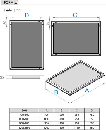 Великий дзеркало для ванної кімнати Badspiegel 120x70 см з підсвічуванням LED, сенсорне керування, антизапар, регулювання яскравості, для ванної кімнати та вітальні, білий колір, тип A: біле світло (50x70 см, 3 кольори світла / з розеткою)