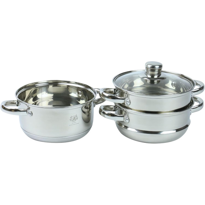 Пароварка Karl Hausmann 2.4L з нержавіючої сталі, 18 см, для індукційних плит