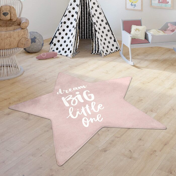 Пако домашній дитячий килим килим Дитяча кімната ігровий килимок дитячий килимок нековзний Сучасний зірка напис, розмір колір (150 см у формі зірки, рожевий)