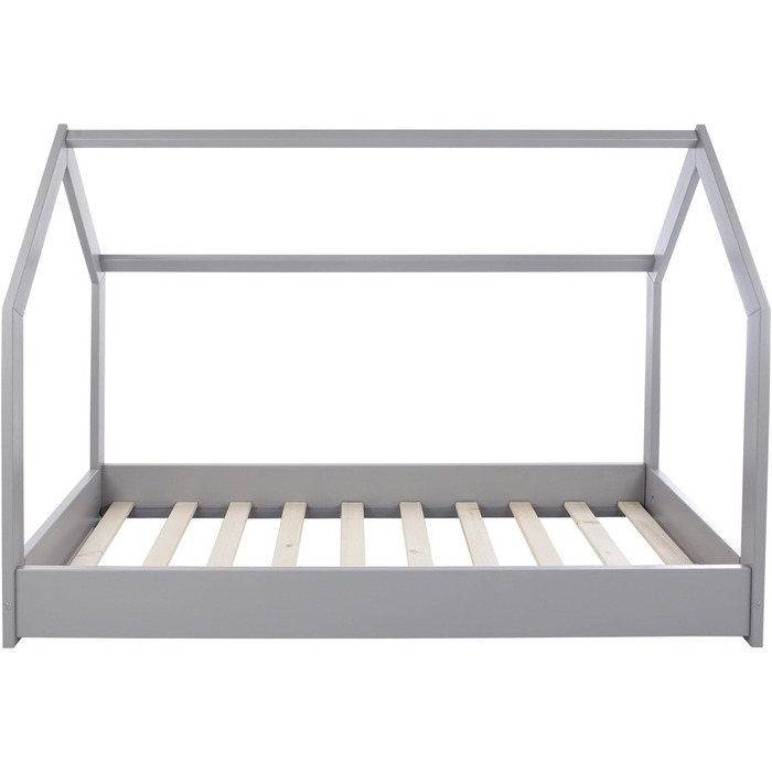 Ліжко-домік Velinda для дітей, ліжко-ігровий будиночок, односпальне ліжко, скандинавський дизайн (сірий колір)