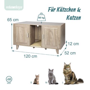 Relaxdays XXL комод для котячого туалету