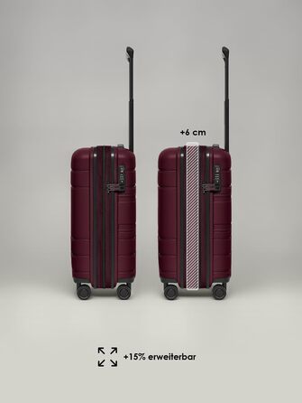 Набір валіз REDOLZ Hartschalen 3 шт. | Розширювані, з TSA-замком, з поліпропілену | S+ (55 см)