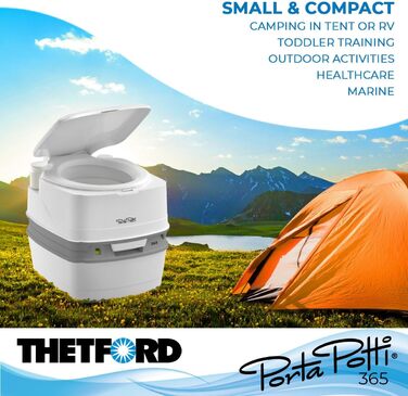 Thetford Porta Potti 365 Qube: портативна туалетна кабінка, біла, 414 x 383 x 427 мм