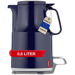 Термос Helios Thermoboy з нержавіючої сталі, 0.6 л, блакитний, для дому та подорожей, миється в посудомийній машині