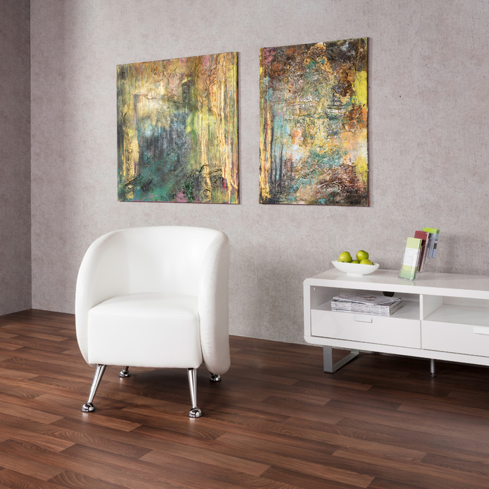 Крісло для відпочинку / Крісло-шезлонг Сент-Люція Штучна шкіра білий hjh OFFICE