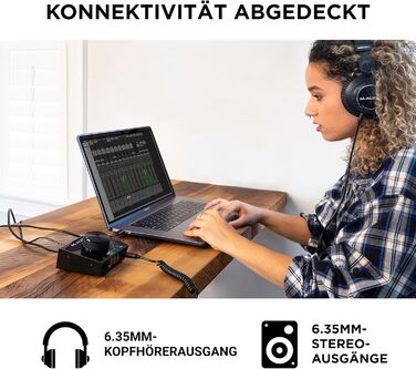 M-Audio Air 192|6 USB аудіоінтерфейс для запису: 2 XLR/Line входи, програмне забезпечення AIR Hub (Чорний)