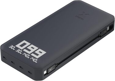 Для ноутбука Xtorm Titan Ultra 200 Вт, Power Bank 27 000 MAH, XB403, USB-C PD, LED індикатор, сумісний зі смартфоном, планшетом і ноутбуком, XB4, Магнітний USB-кабель, Міцний матеріал, Сірий