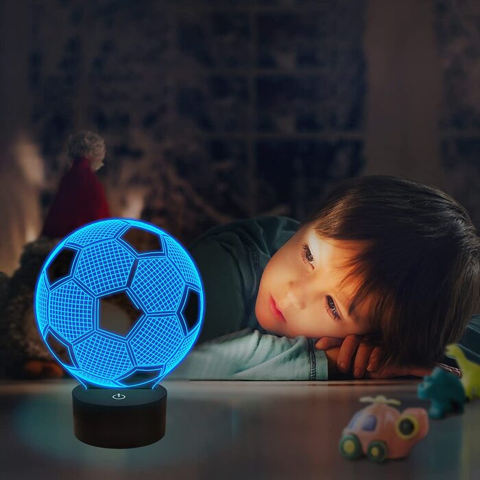 Дитячий нічник FULLOSUN 3D 8х21 см футбольний м'яч