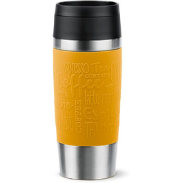 Термокружка Emsa N20210 Travel Mug Classic Isolierbecher, 0.36 л, нержавіюча сталь, 4 години гаряча, 8 годин холодна, герметична, для миття в посудомийній машині, 360° відкривання (Senfgelb)