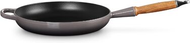 Сковорода LE CREUSET Signature з чавуну з дерев'яною ручкою 28 см, колір Flint