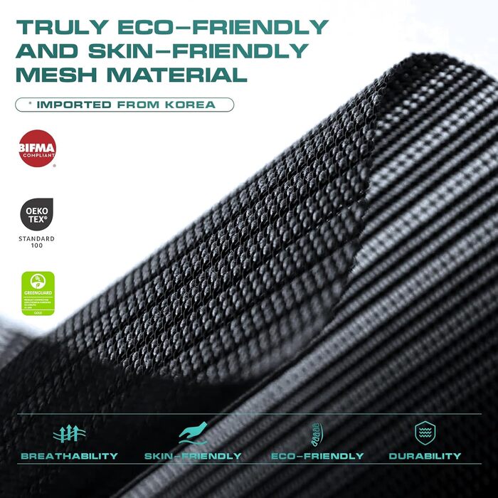 Офісний крісло Colamy XK01 Atlas: ергономічний, з високою спинкою, регульованою підголівником та 4D підлокітниками, чорний