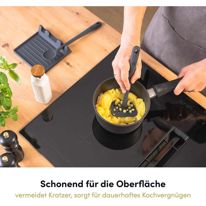 Набір кухонних аксесуарів Hoffmann Küchenhelfer-Set, 16 предметів, антрацит, силікон, нержавіюча сталь, для кухні