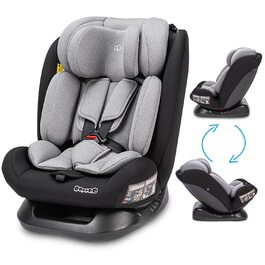 Дитяче автокрісло Booboo Safety London без сидіння Isofix i-Size, звернене проти руху, від 40 до 150 см, Black Grey