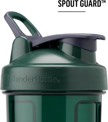 Шейкер BlenderBottle Pro28 Tritan, 600 мл, без вмісту БФА, смарагдово-зелений (чорний, )