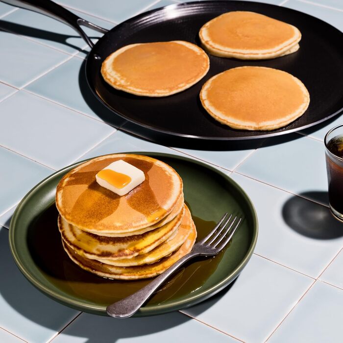 Сковорода-гриль HexClad Hybrid з нержавіючої сталі (33 см) з антипригарним покриттям, не містить PFOA, для всіх типів плит