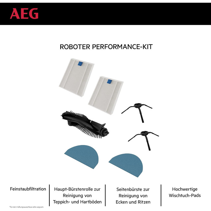 Робот-пилосос AEG AR71HW1DG з функцією миття, WiFi, LiDAR, 4000 Па, 14,4 В, 175 хв, 140 м², 0,28 л, сірий