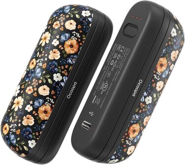 OCOOPA Грілки для рук UT2S Mini, 5200mAh, 2 шт. - Магнітні електричні грілки для рук, багаторазові, для кемпінгу та активного відпочинку, подарунок для жінок та чоловіків (Жовта квітка)