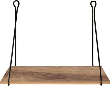 Настінний стіл Andøy Настінний настільний стіл 70 x 54 x 50 см Настінний секретар з металевою рамою Настінний кронштейн Чорний/Дерев'яний вигляд