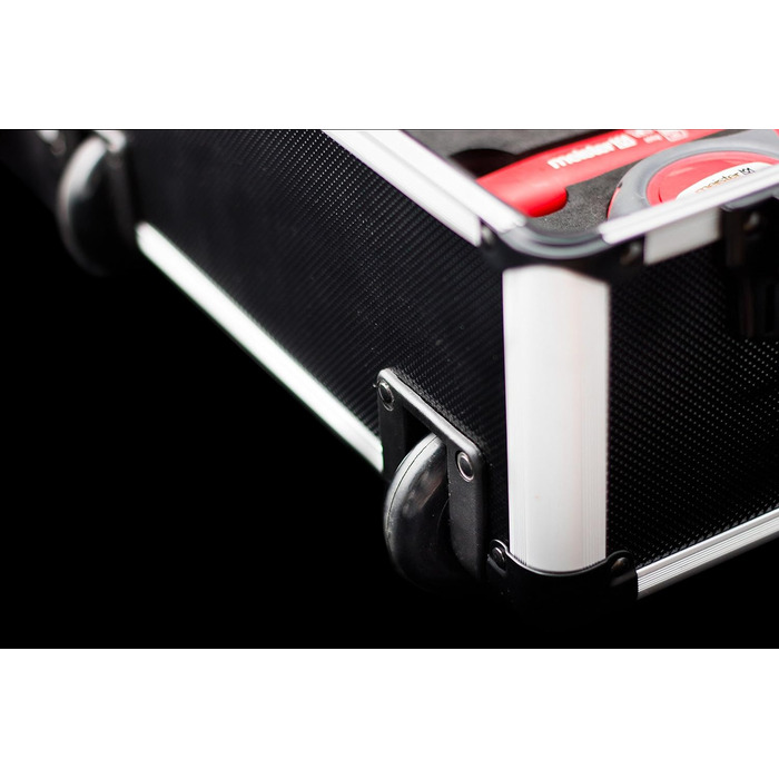 Набір інструментів Meister 156 предметів у візку на колесах з телескопічною ручкою - професійний кейс для інструментів, чорний/сріблястий, 8971440