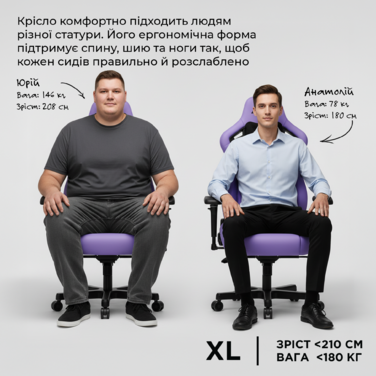 Крісло ігрове Anda Seat Kaiser 4 Black PVC Size XL