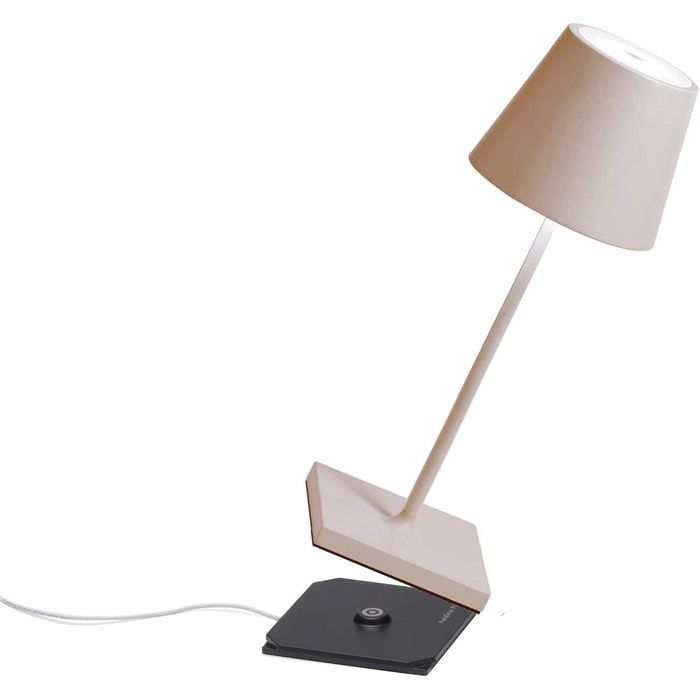 Zafferano Poldina Pro Mini - Бездротова LED-лампа для дому та вулиці, білий колір, регулювання яскравості, 30 см