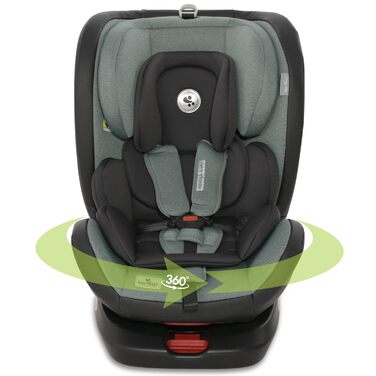 Автокрісло Lorelli Nebula, зростаюче автокрісло з Isofix - група 0/1/2/3 (0-36 кг), дитяче крісло, регульований підголівник у 8 положеннях, поворот на 360 градусів, 5-точковий ремінь безпеки, чорний (зелений)