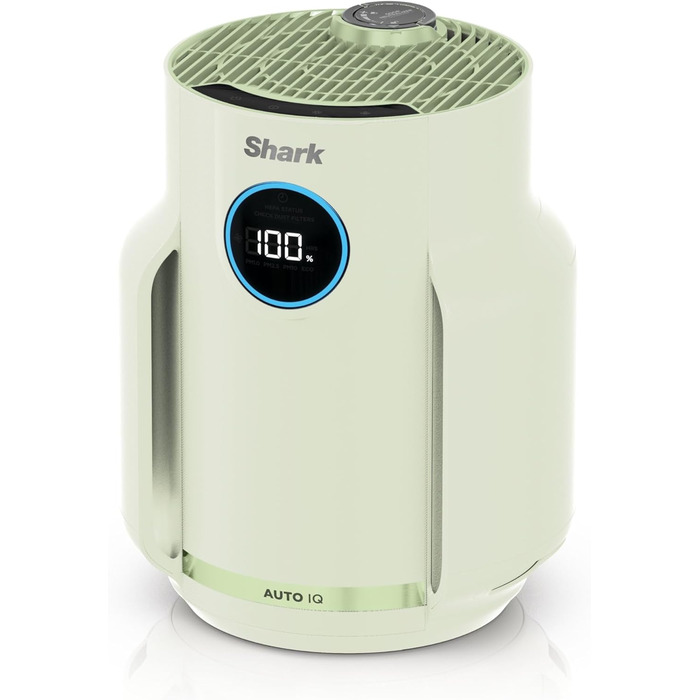 Повітряний фільтр Shark NeverChange HP150EU: для приміщень до 60 м², HEPA-фільтр на 5 років, уловлює 99,97% алергенів, авто-режим, тиха робота, LED-дисплей, білий