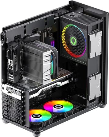 Ігровий корпус GameMax Spark Pro Cube ATX з двома загартованими скляними панелями, USB 3.0, Type-C, чорний