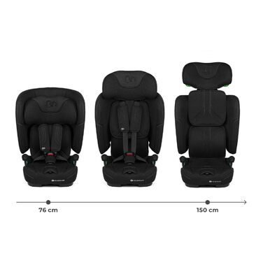 Автокрісло Kinderkraft FIX2GO i-Size 76-150 см (15 міс - 12 років), ISOFIX, Top Tether, SPS+, H-GUARD+, сіре (Black)