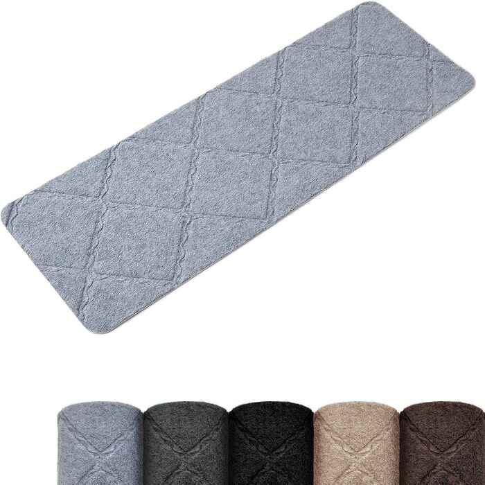Килимок на сходи Homwiz, 15 шт., антиковзкий, самоклеючий, 55x19 см, сірий