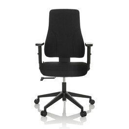 Офісне крісло MATHES, обтягнуте тканиною, чорного кольору. hjh OFFICE