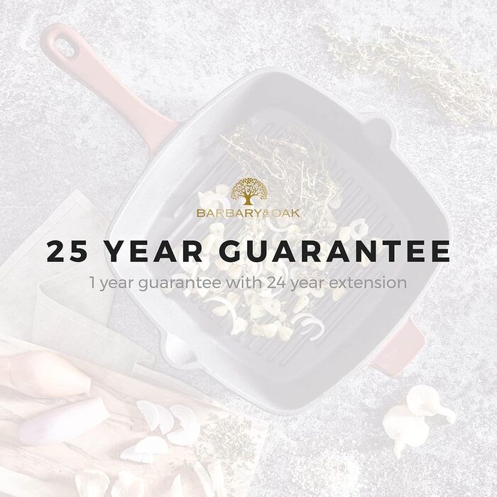 Сковорода-гриль Barbary & Oak BO800256GRN з емальованим покриттям, зелений, 26 см