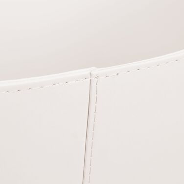 Кошик для зберігання з дерева кольору слонової кістки Relaxdays з штучної шкіри