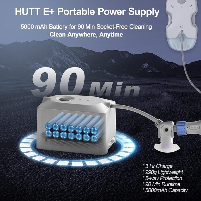 Робот-прибиральник вікон Hutt S7+ з функцією розпилення, 5500Pa, 3D-подушка, 80 мл, автоматичний, з набором ганчірок