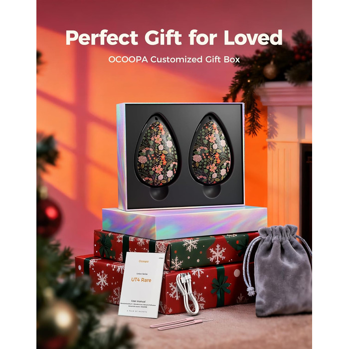 Електричні грілки для рук OCOOPA 2 шт. - стильні, у формі діаманта з магнітом, акумуляторні, для жінок, подарунок, для Реяно, піших прогулянок, кемпінгу