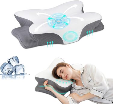 Ортопедична подушка HBYGE з Memory Foam для сну на боці, ергономічна подушка для шиї