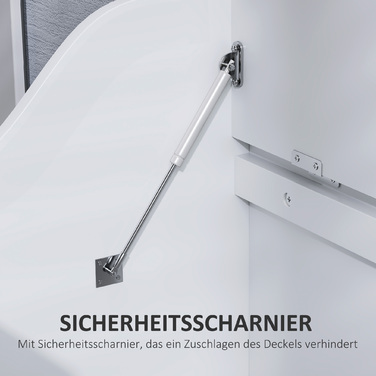 Ящик для зберігання з кришкою, дерев'яний, великий об'єм, сучасний дизайн, білий