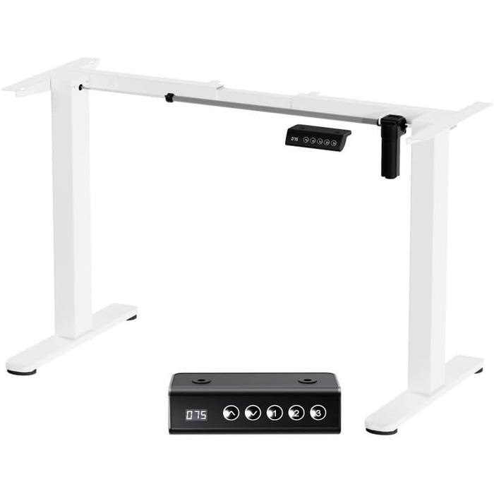 Електричний підйомний механізм для столу 2-рівневий з пам'яттю, регулювання висоти, ніжки для столу (Білий)